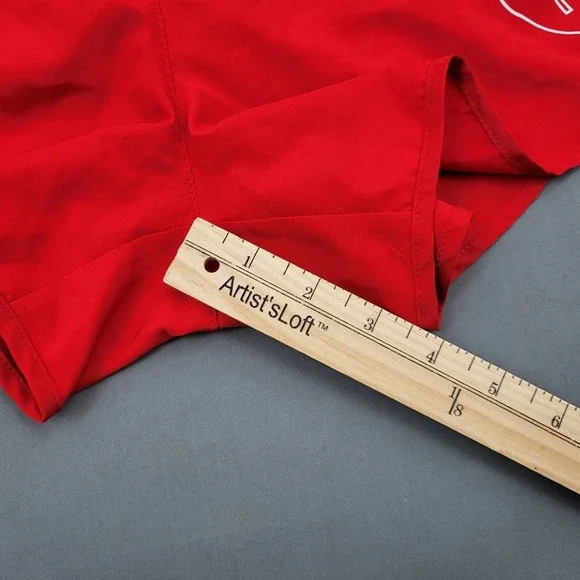 Nike Dri-FIT Tempo Women Red Running Shorts Heart Cross Graphic Small S - Picture 6 of 12